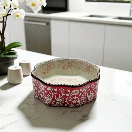 Plat rond 13 cm en céramique émaillée