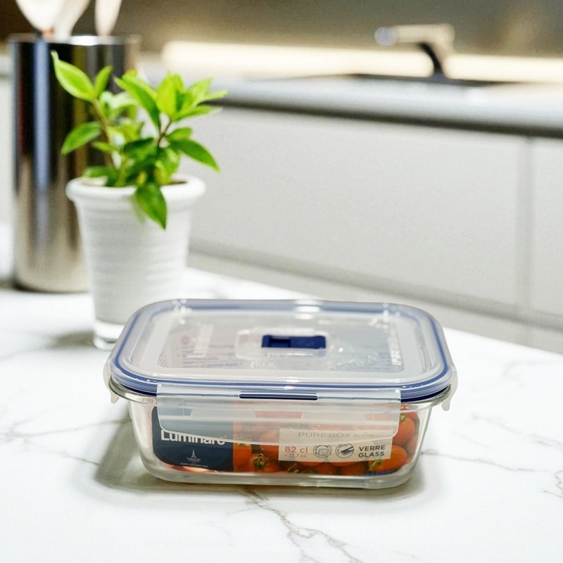 Boîte de Conservation 18 cm Rectangulaire en Verre Boîte de Conservation 18 cm Rectangulaire en Verre