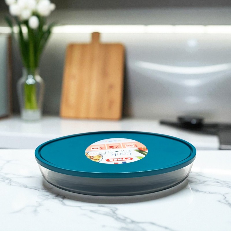 Boîte Ronde 25 cm en Verre - Pyrex
