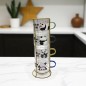 Set de 4 Tasses en Verre Motif Panda
