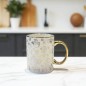 Tasse en Céramique avec Motifs Coffee Dorés
