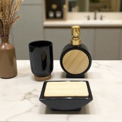 Ensemble d'Accessoires de Salle de Bain 3 Pièces en Céramique