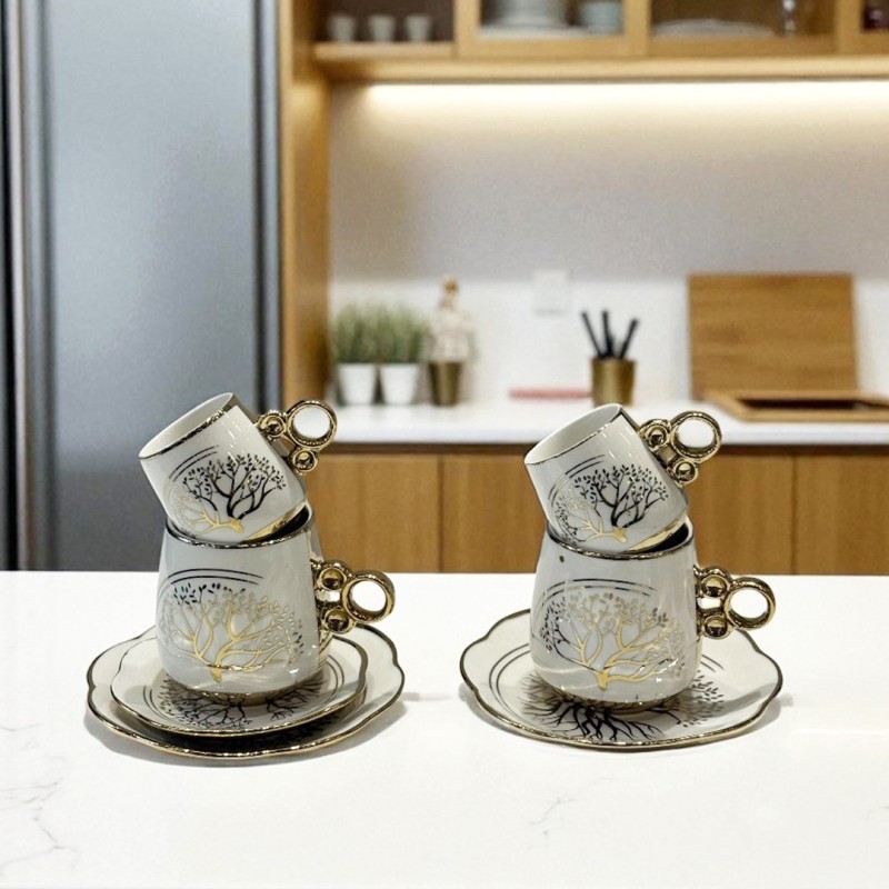 Service à Café Mixte 24 Pièces en Céramique