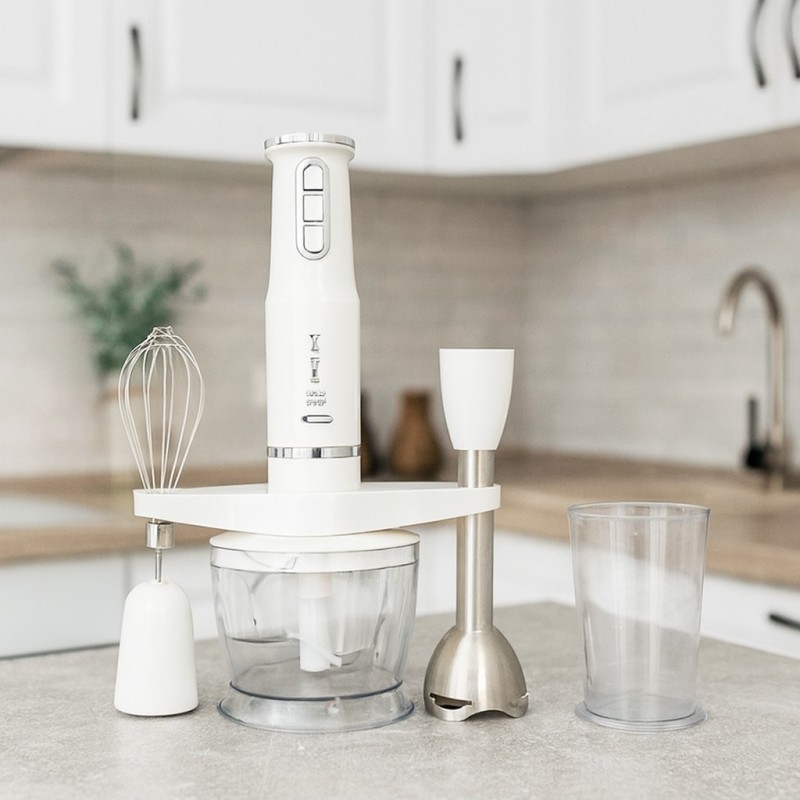 Mixeur Plongeant 4en1 600W Florence HK-335 Blanc