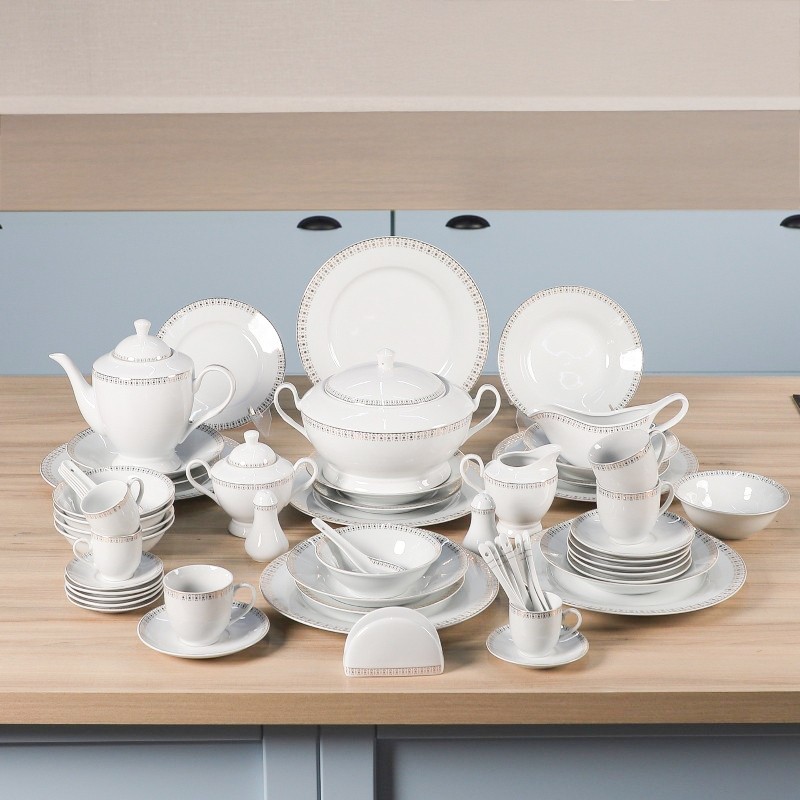 Service à Table en Porcelaine 72 Pièces