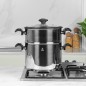 Couscoussier 8L 24 cm Inox 18/10  avec Manche Noir – Falez