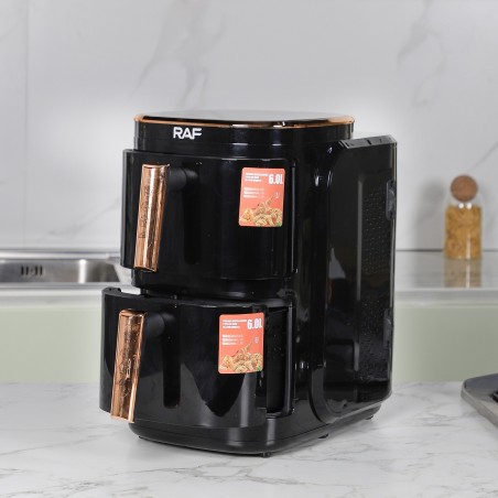 Air Fryer Double Panier 2x6 Litres 2400W - RAF R-5396